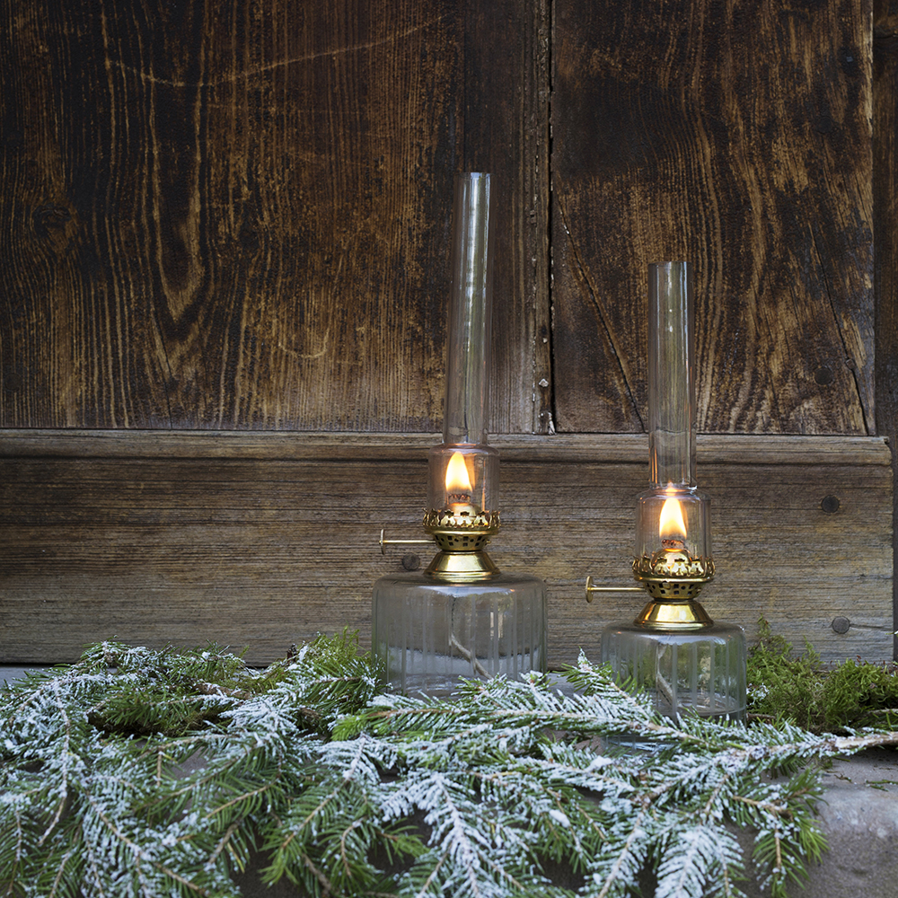 Strömshaga Parafinlampe rett liten glass klar