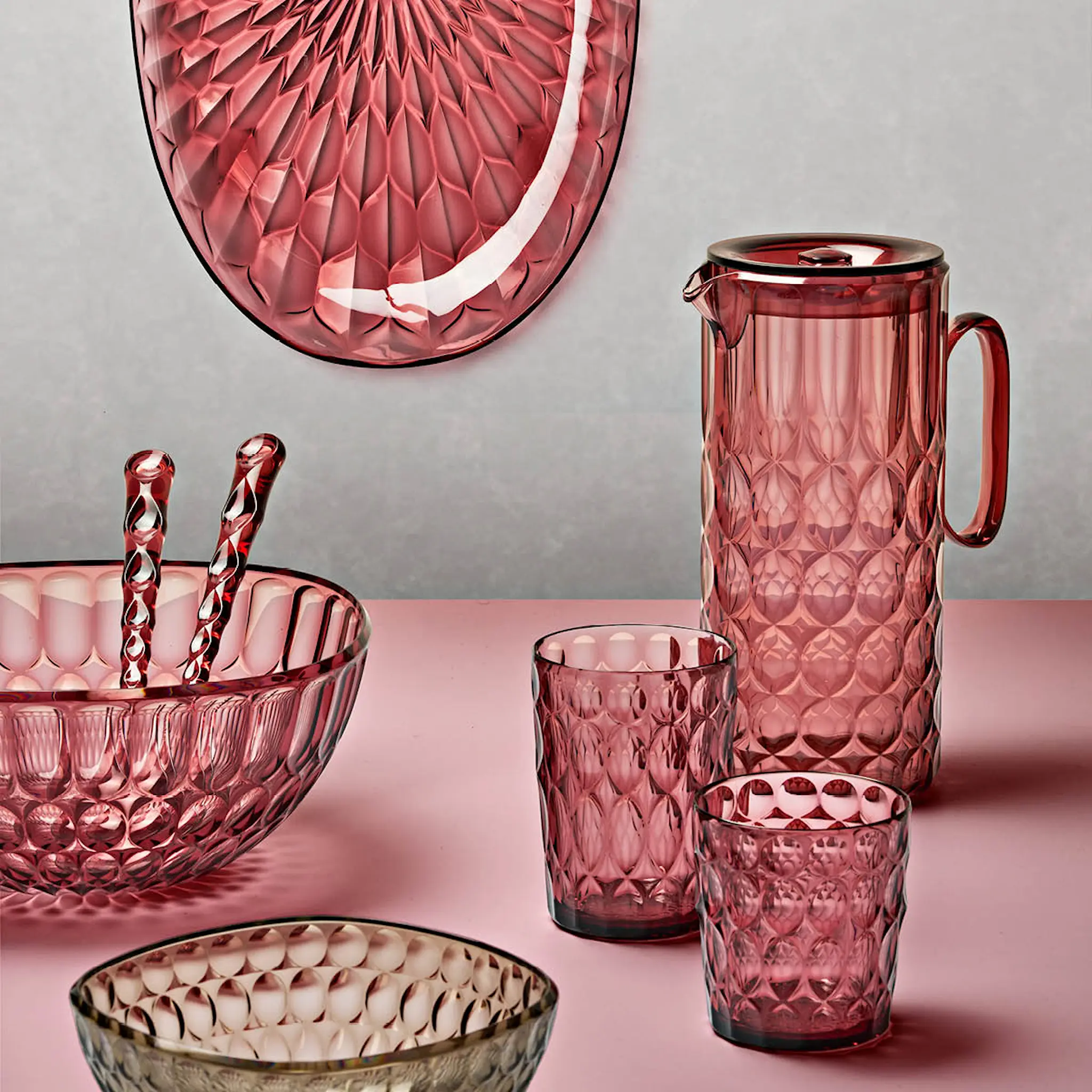 Guzzini Vanity tumbler hög 48 cl bioplast Mönster 1 Mauve