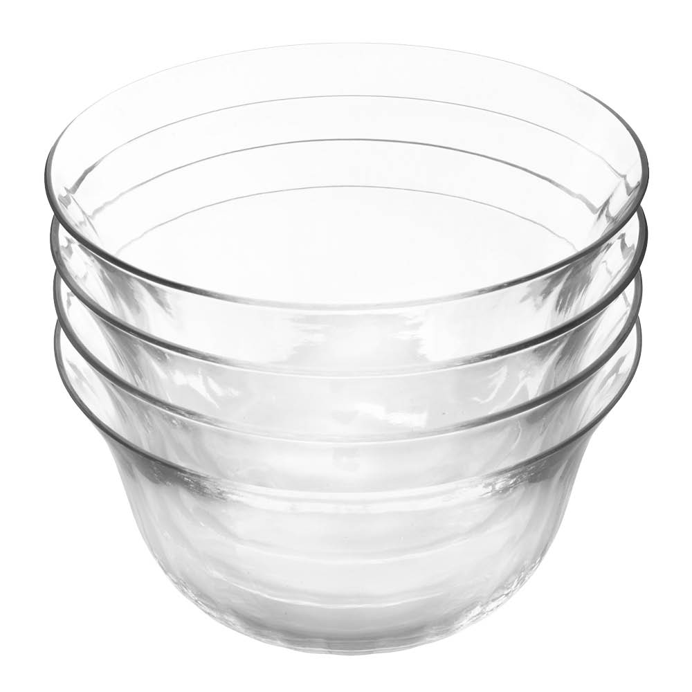 Jamie Oliver Big Love dessertskåler i glass 14 cm 4 stk riflet klare