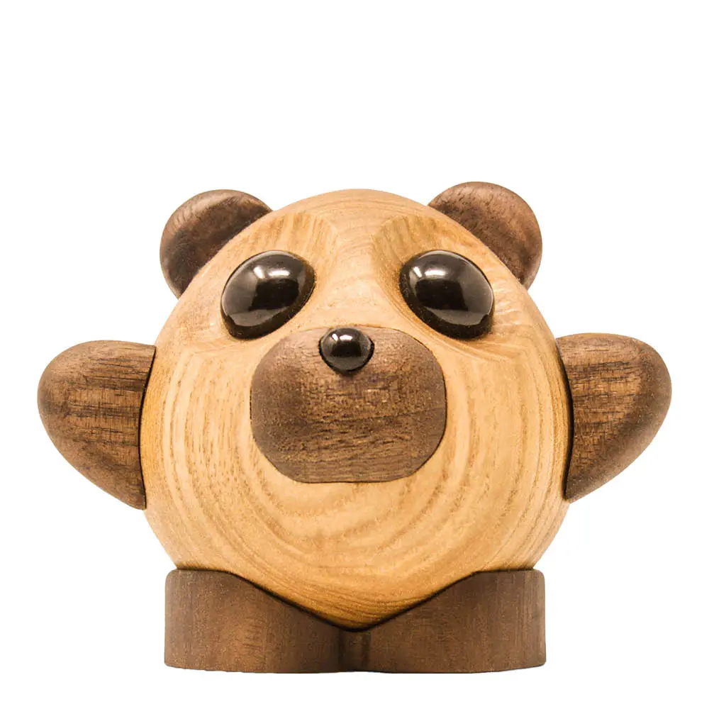Puufiguuri Teddy karhu 8 cm Saarni/Pähkinä