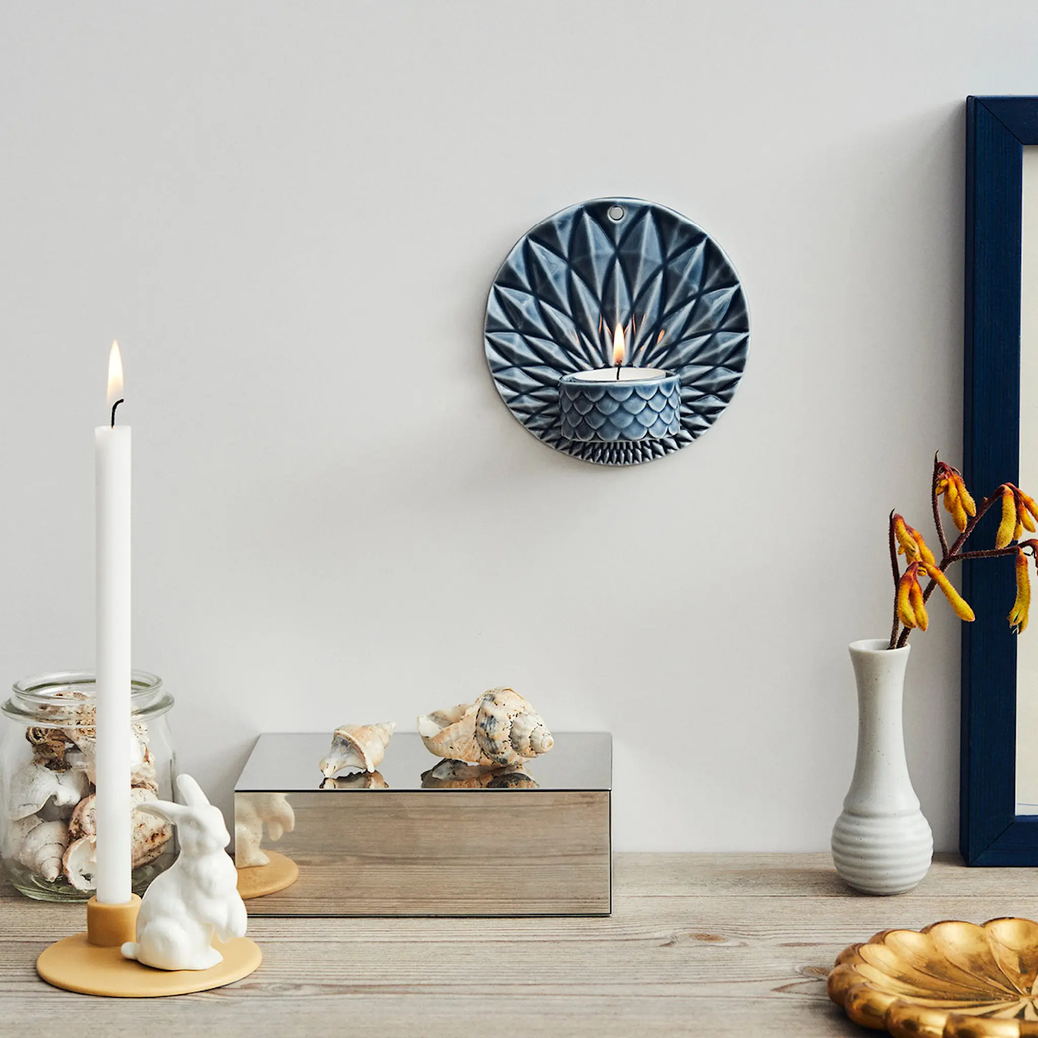 Dottir Pipanella ljushållare vägg 11,5 cm midnight