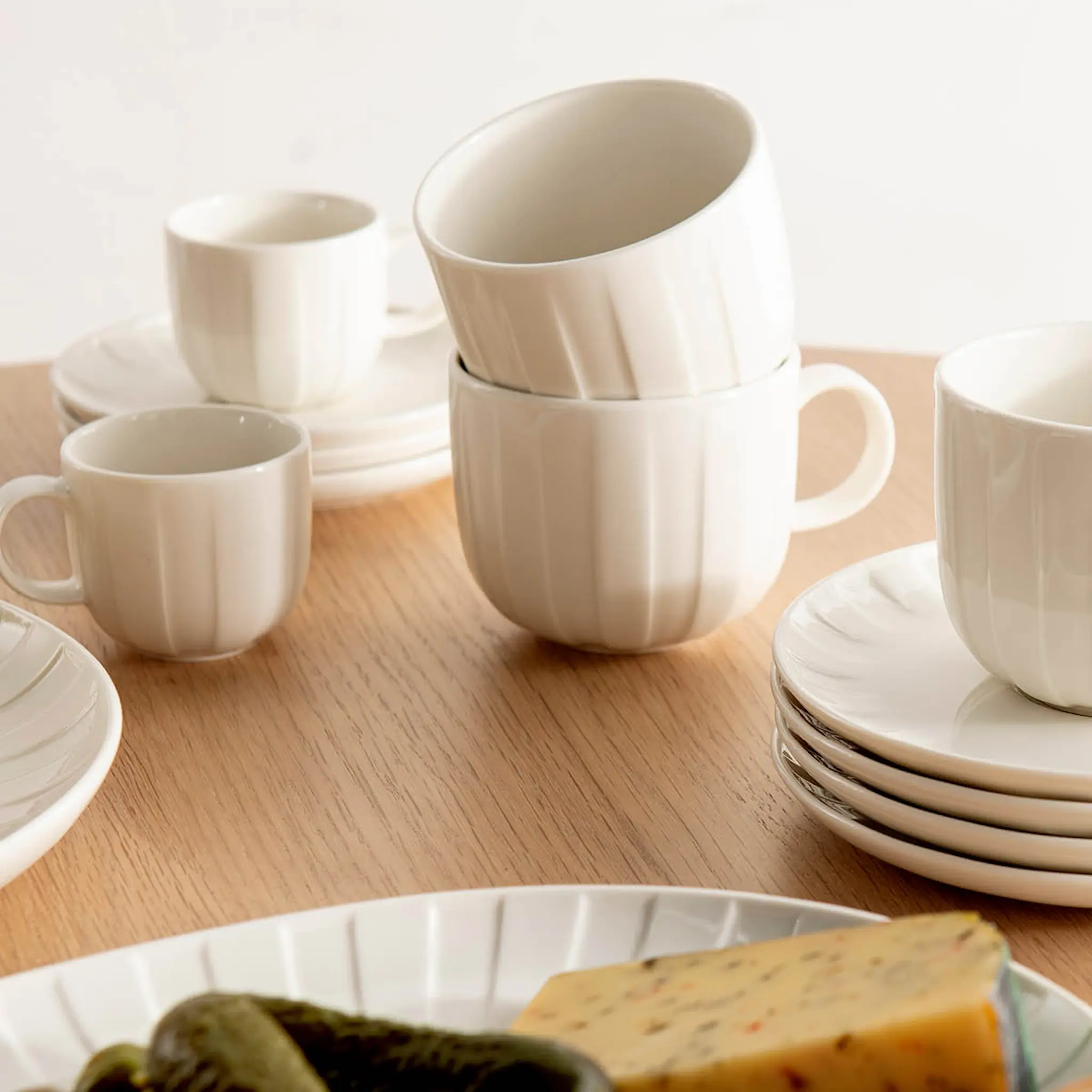 Stiernholm Senja espressokopp med fat 9 cl vit