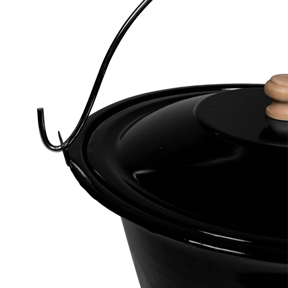 Espegard Soppgryta för tillagning över eld 10 L svart