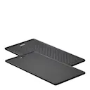 Grillplatta i gjutjärn 45x24 cm svart