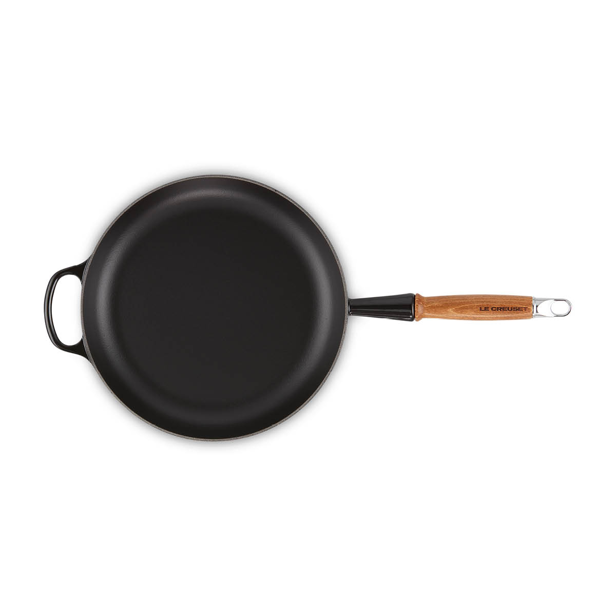 Le Creuset Signature stekepanne med trehåndtak 28 cm black