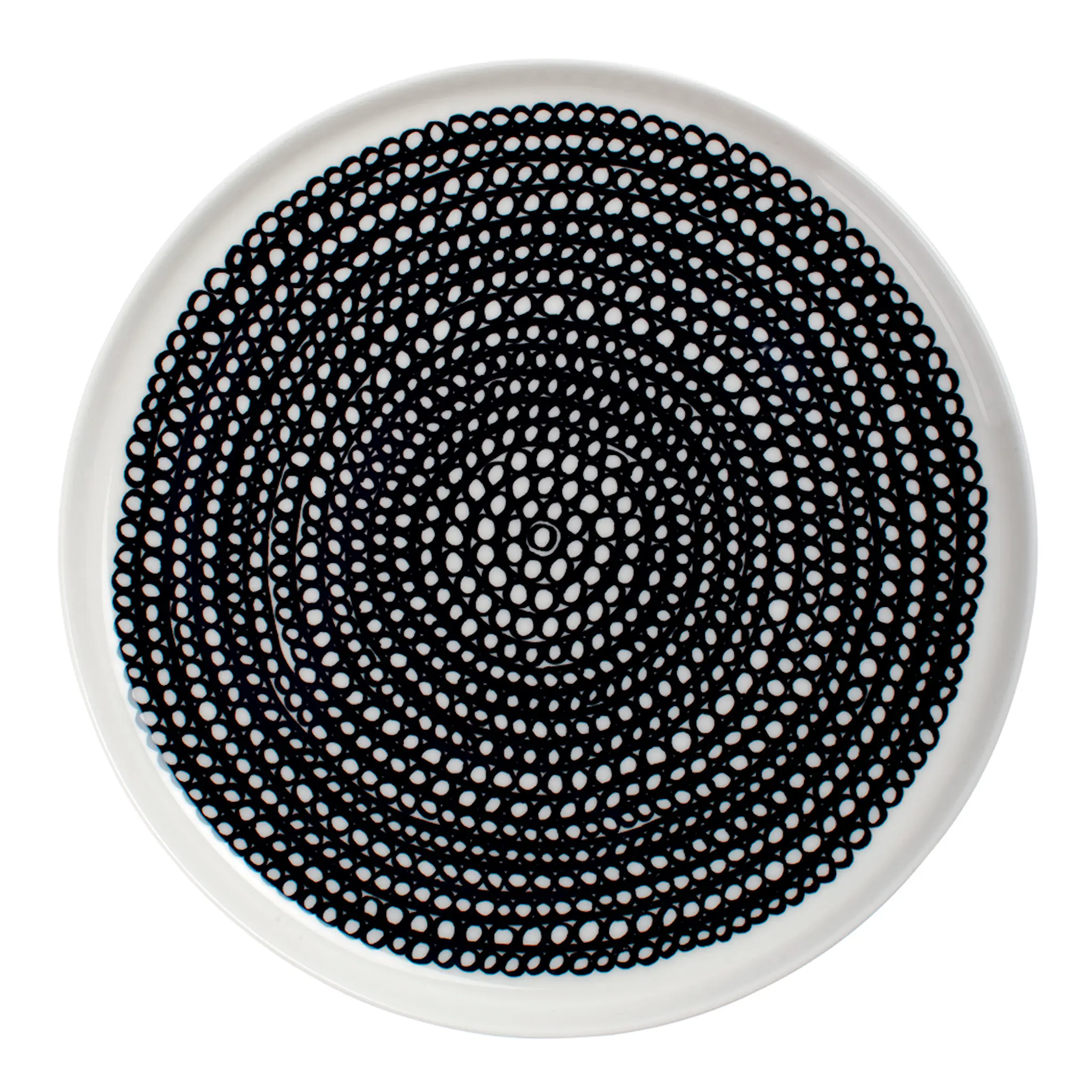 Marimekko Oiva / Siirtolapuutarha Tallrik flat 20 cm Svart