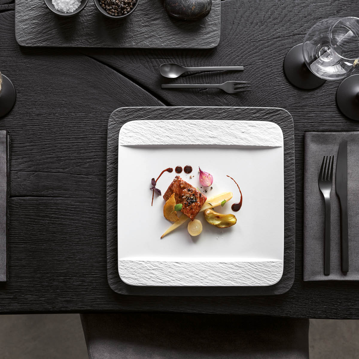 Villeroy & Boch Manufacture Rock Lautanen 28x28 cm