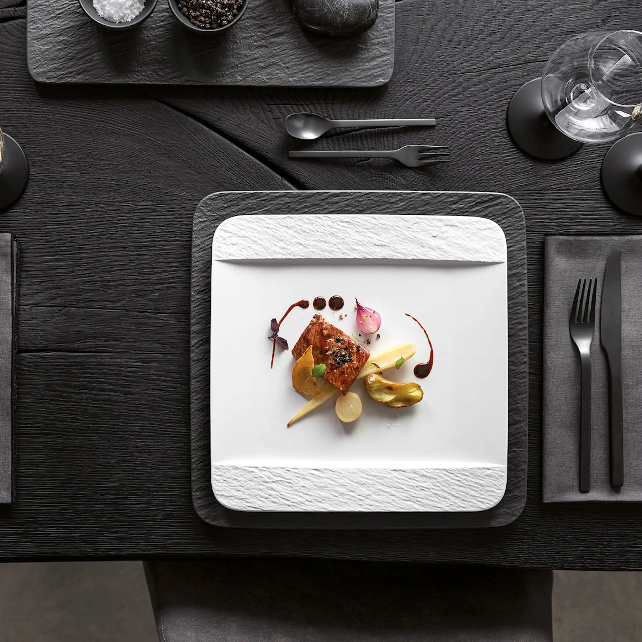 Villeroy & Boch Manufacture Rock Lautanen 28x28 cm