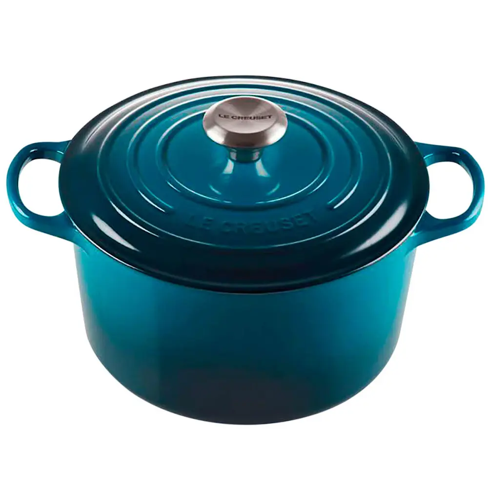 Signature støpejernsgryte rund 24 cm 5L deep teal
