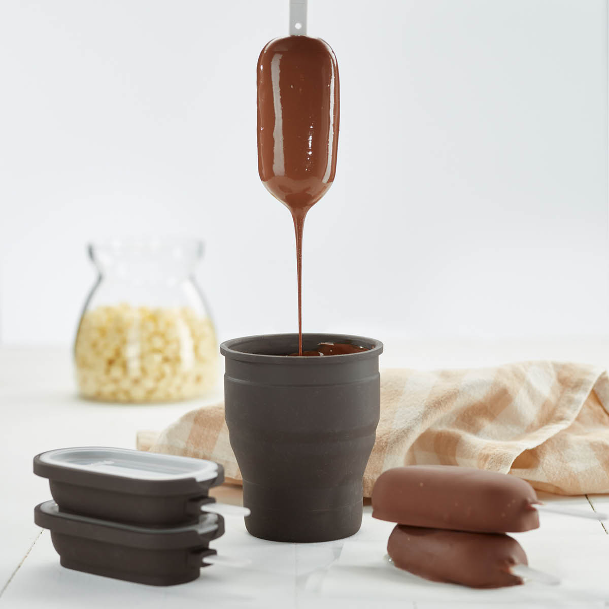 Lékué Klassisk glassform 4-pack brun