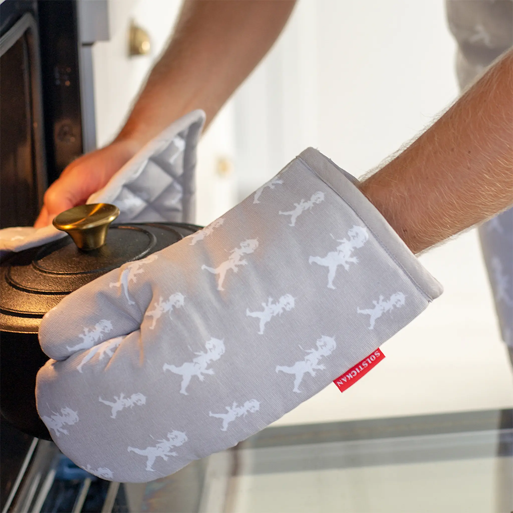 SOLSTICKAN Käsipyyhe + Patakinnas Harmaa