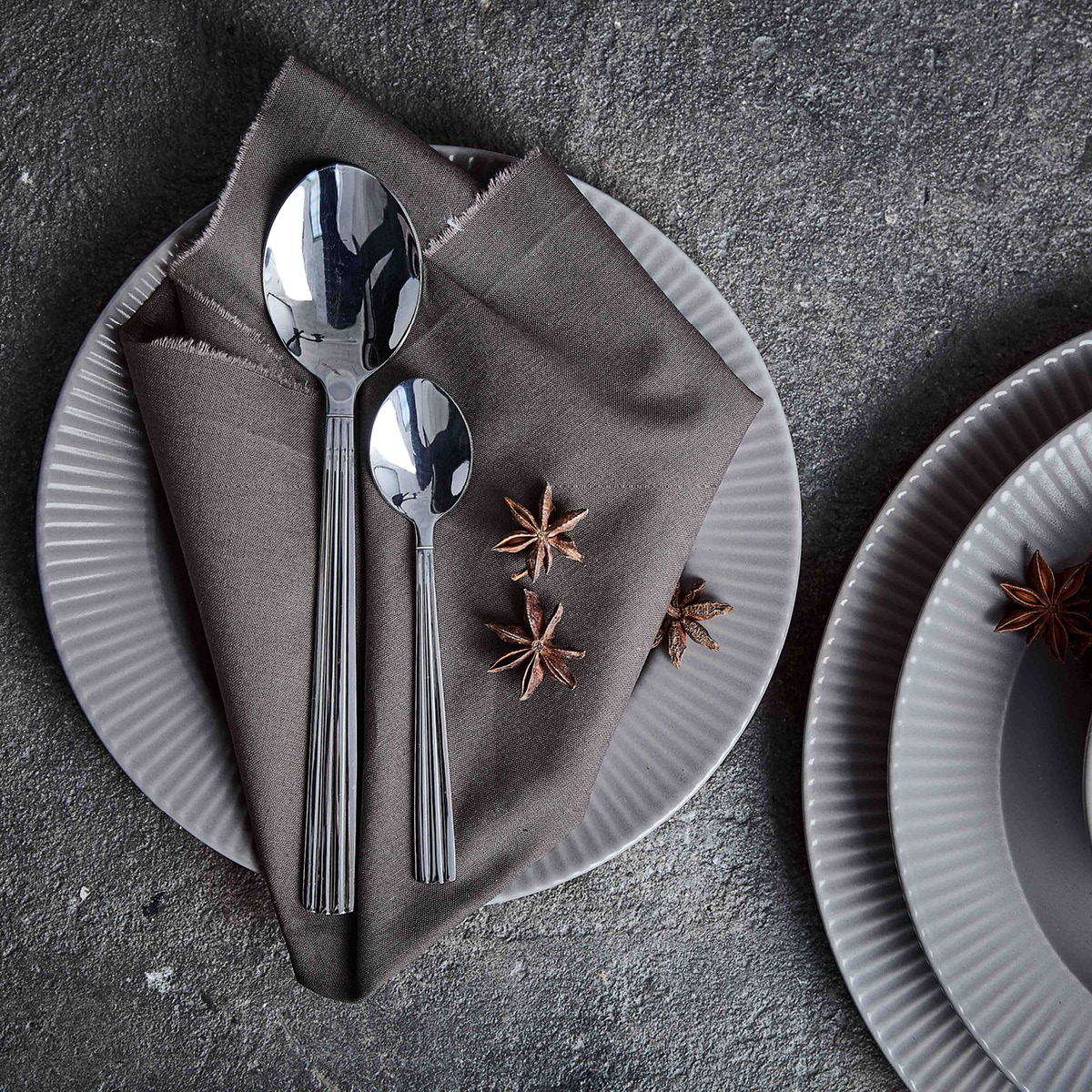 Aida Groovy teskje 4 stk polert