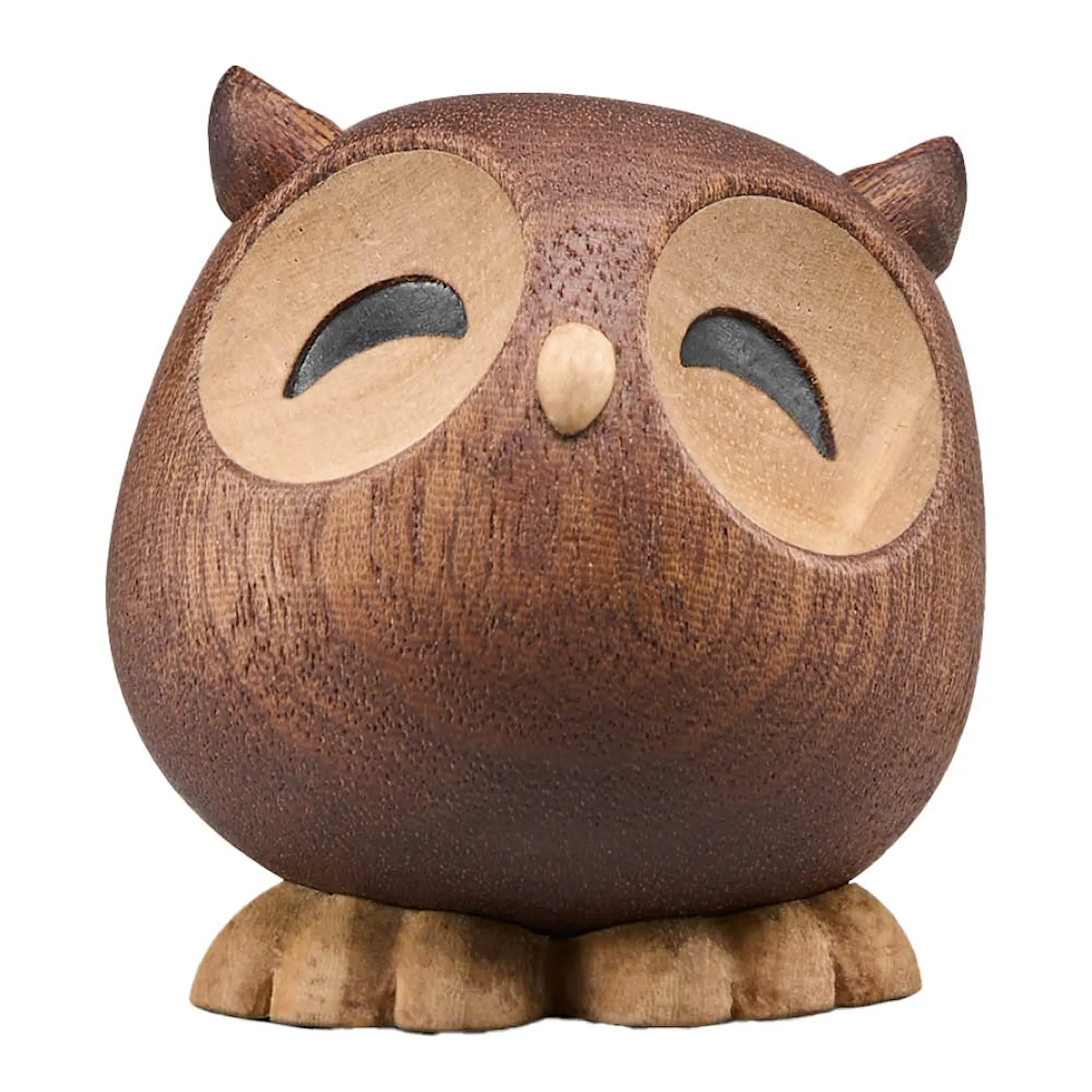FableWood Puufiguuri pöllö Sofia 5 cm Kumipuu/Sapele