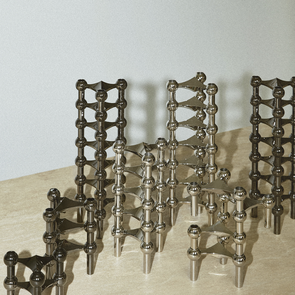 Stoff Nagel Stoff Nagel Kynttilänjalka 3 kpl Musta kromi