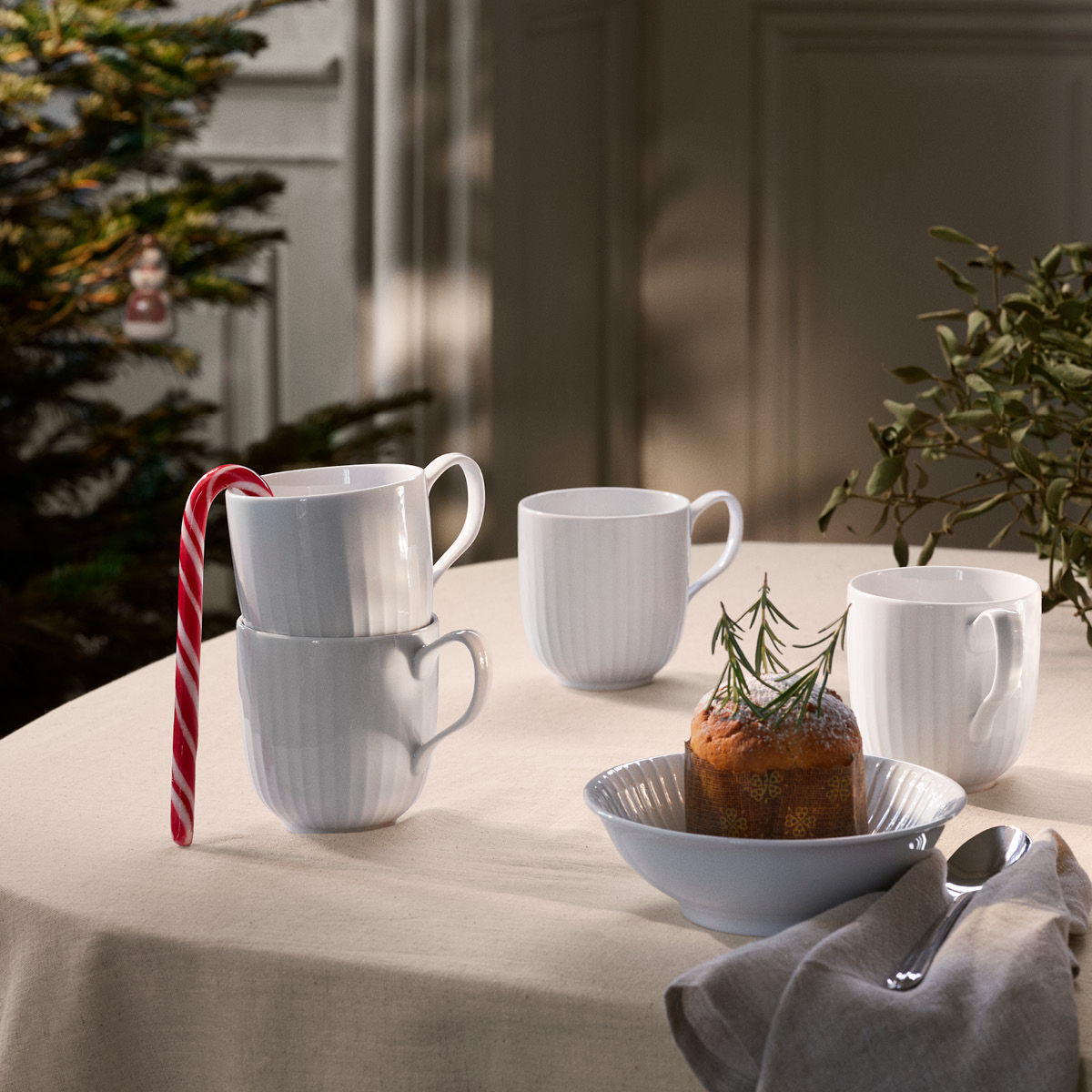 Kähler Hammershøi Muki 33 cl 4 kpl Valkoinen