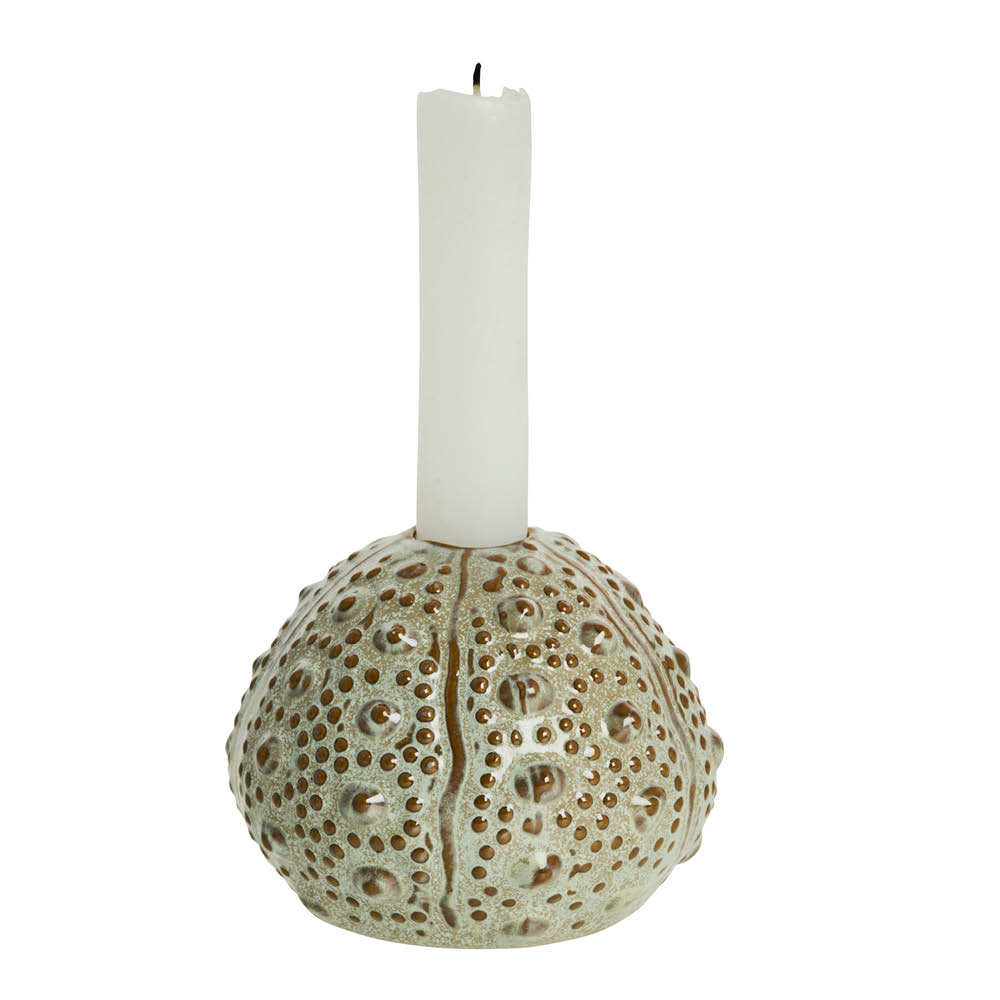 Lene Bjerre - Shellille kynttilänjalka 7 cm pellavanvärinen