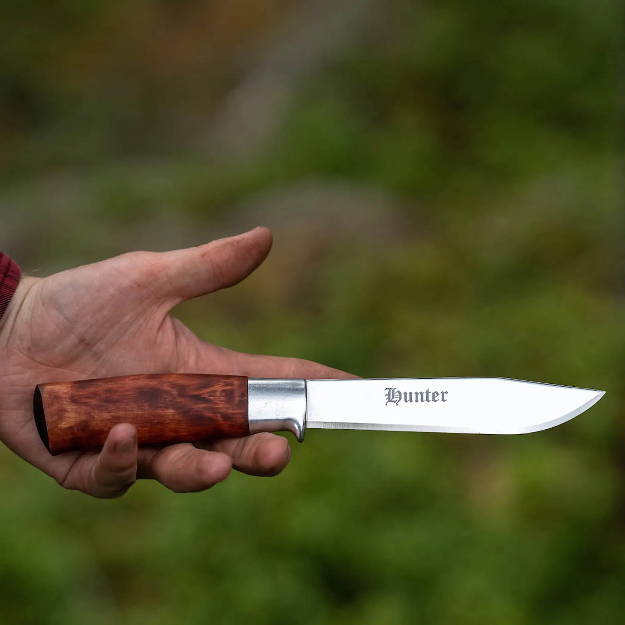 Brusletto Hunter jaktkniv 25,5 cm med slida masurbjörk