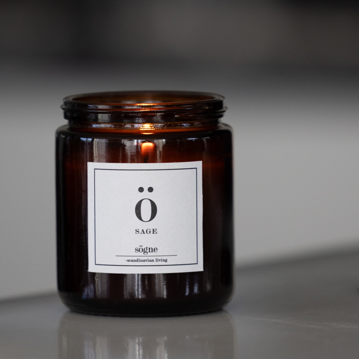 Sögne Home Doftljus sage 7x9 cm brun