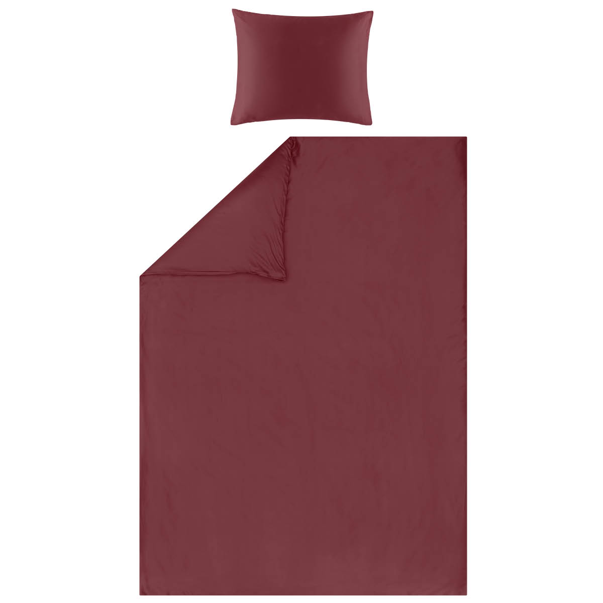 Fanni K Påslakanset satin 150x210 cm burgundy