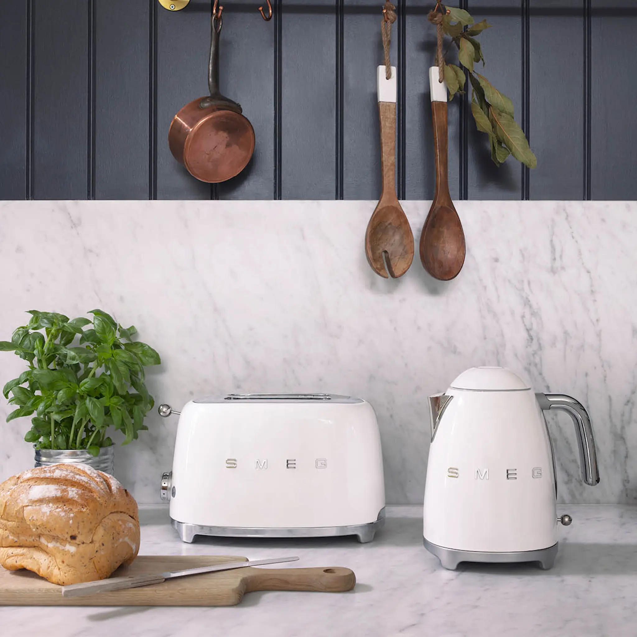 Smeg Smeg Brödrost 2 skivor TSF01 Vit