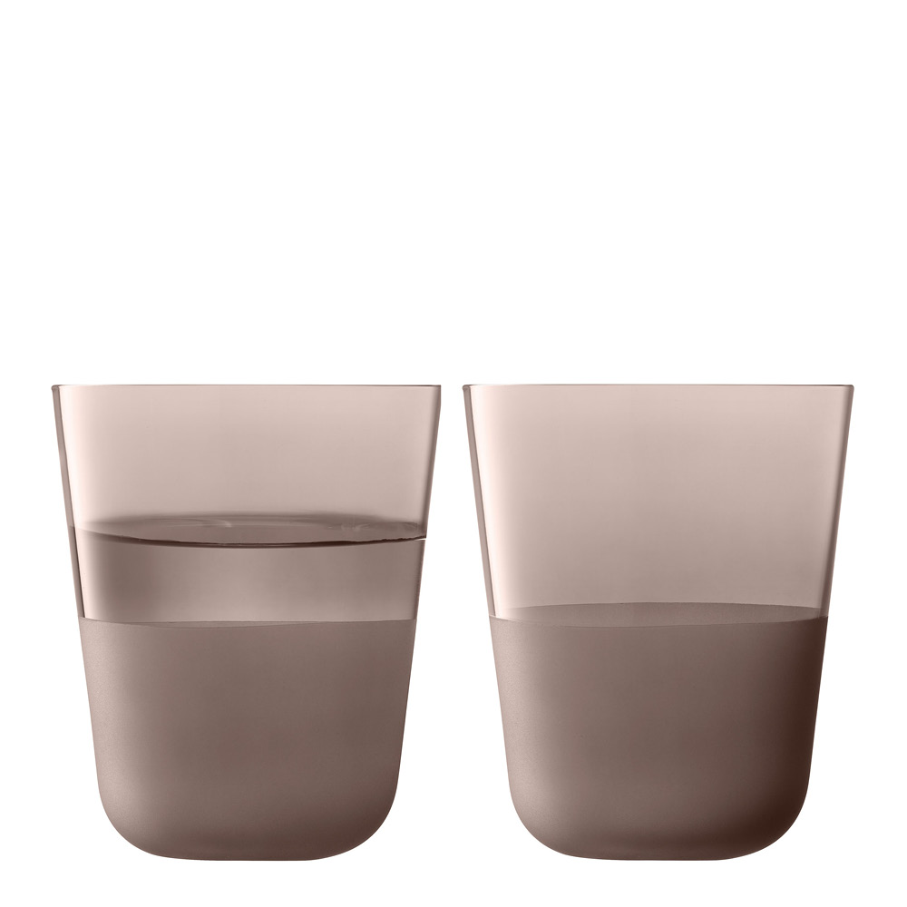LSA International - Arc Juomalasi 38 cl 2 kpl Contrast Earth