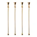 Cocktail Club drinkpinne Glas 15,5 cm 4-pack stål