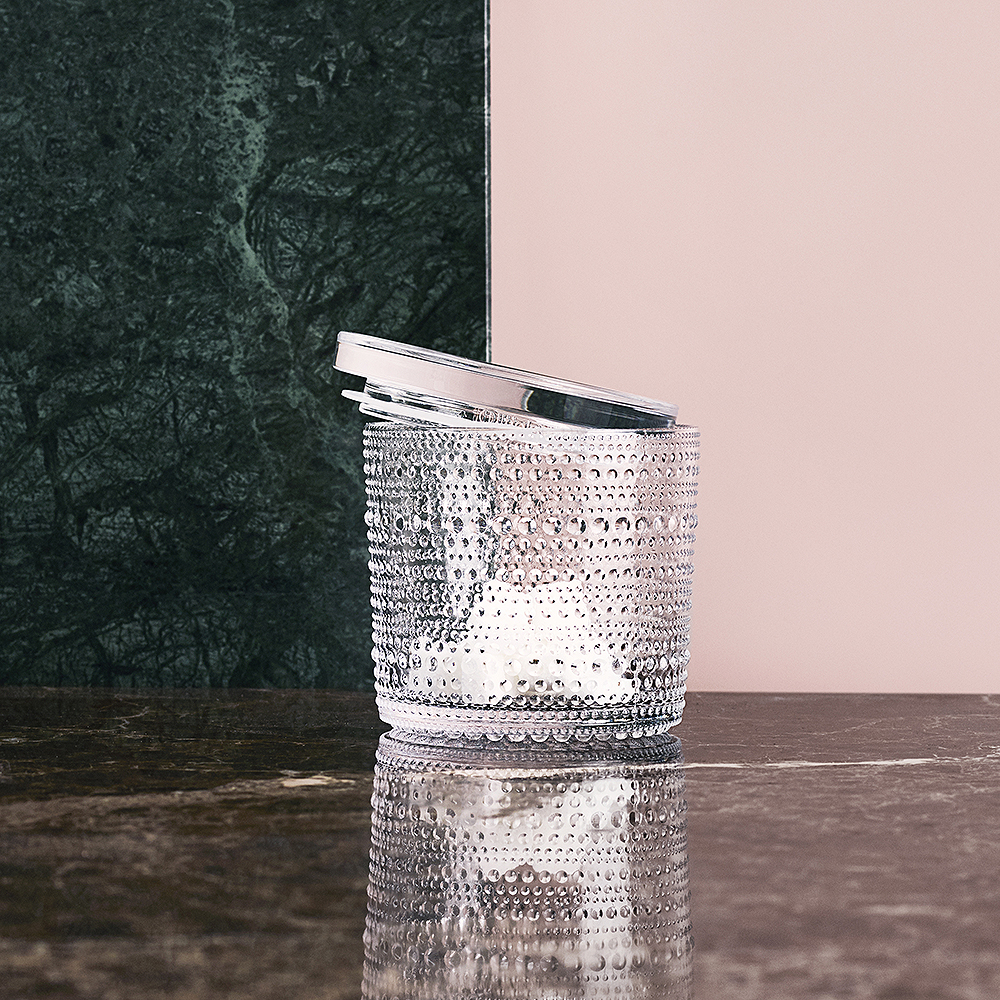 iittala Kastehelmi Burk med lock 11 cm Klar