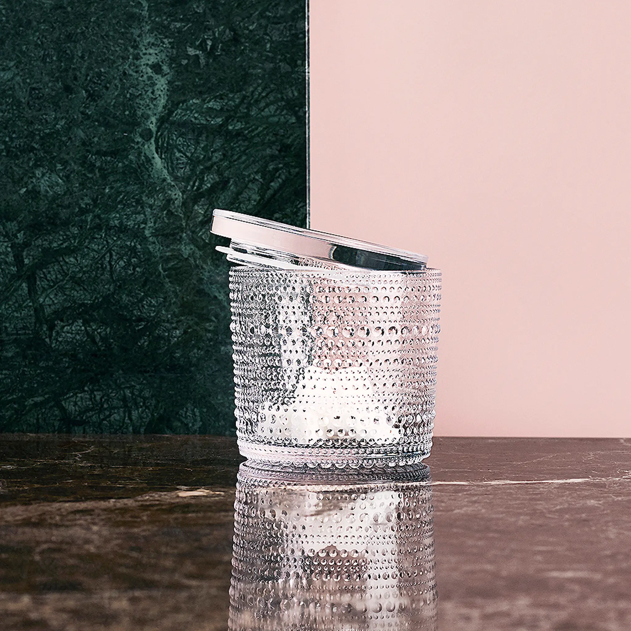 iittala Kastehelmi Burk med lock 11 cm Klar