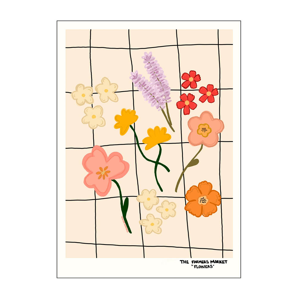 Poster & Frame - Engberg Studio Juliste 30x40 cm Farmers market flowers