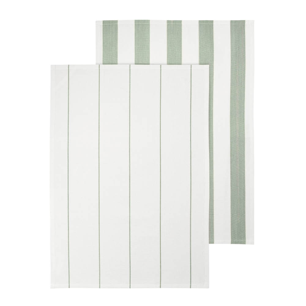 Blomus - Taulo Keittiöpyyhe 70x50 cm 2 kpl Valkoinen/Vihreä