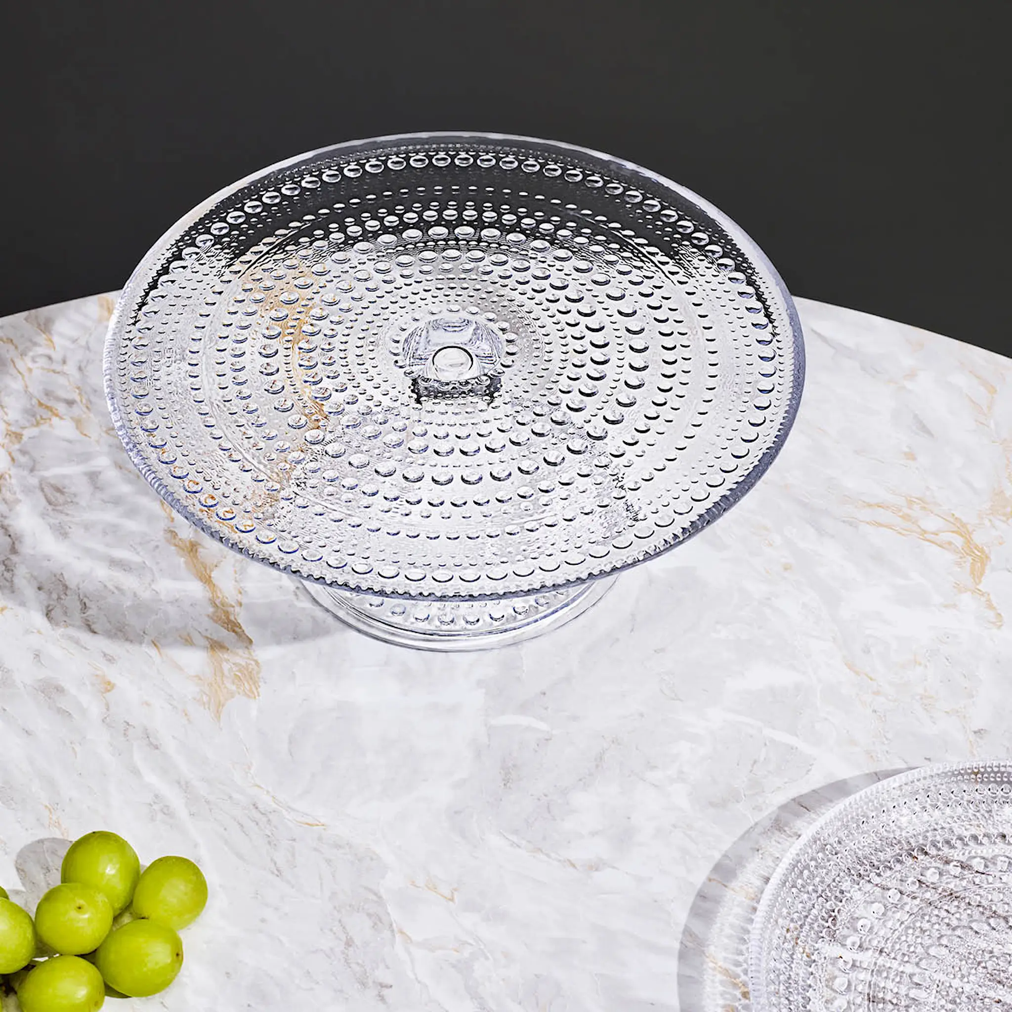 iittala Kastehelmi kakefat på stett 31,5 cm hover