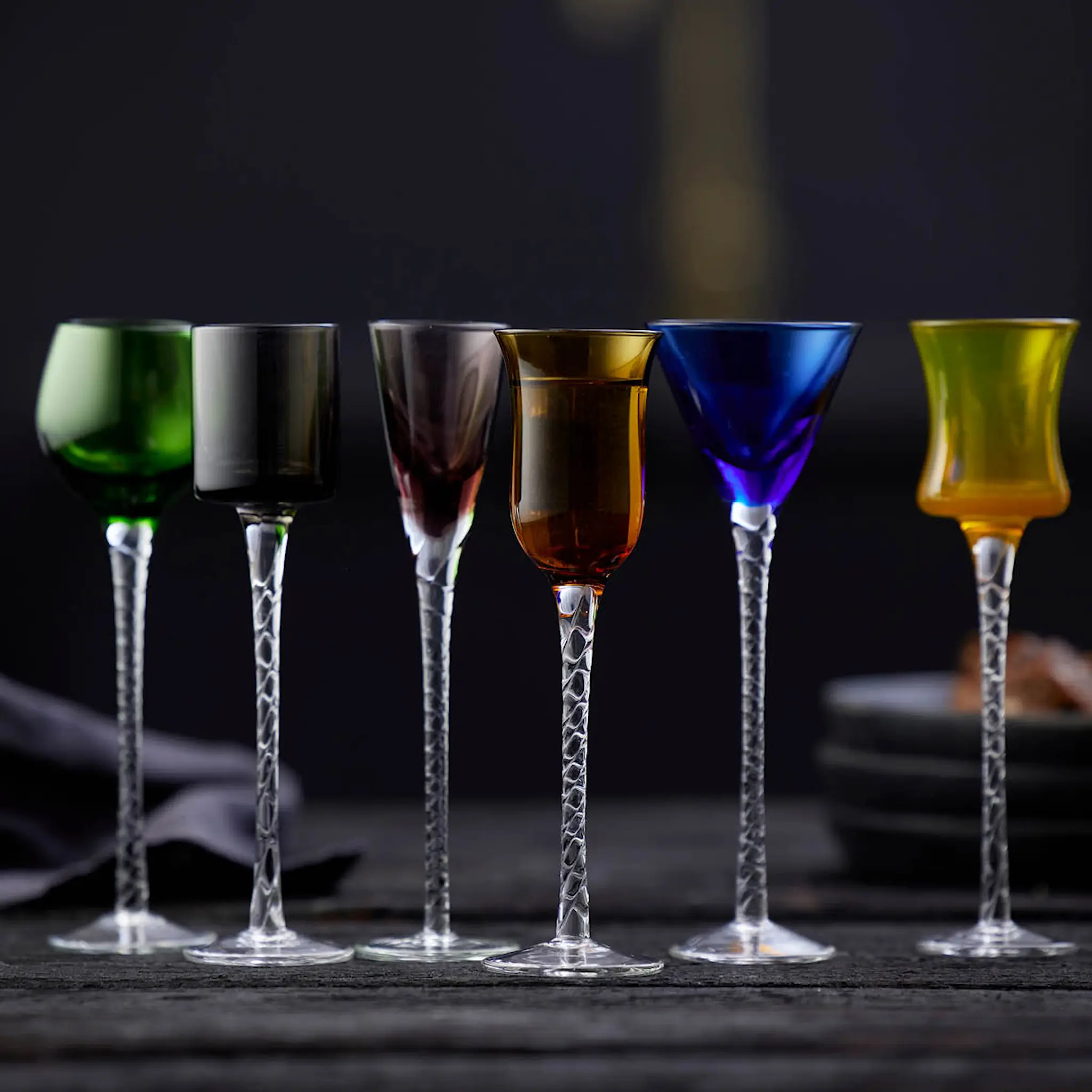 Lyngby Glas Snapsglas London 18 cm 6-pack Flerfärgad