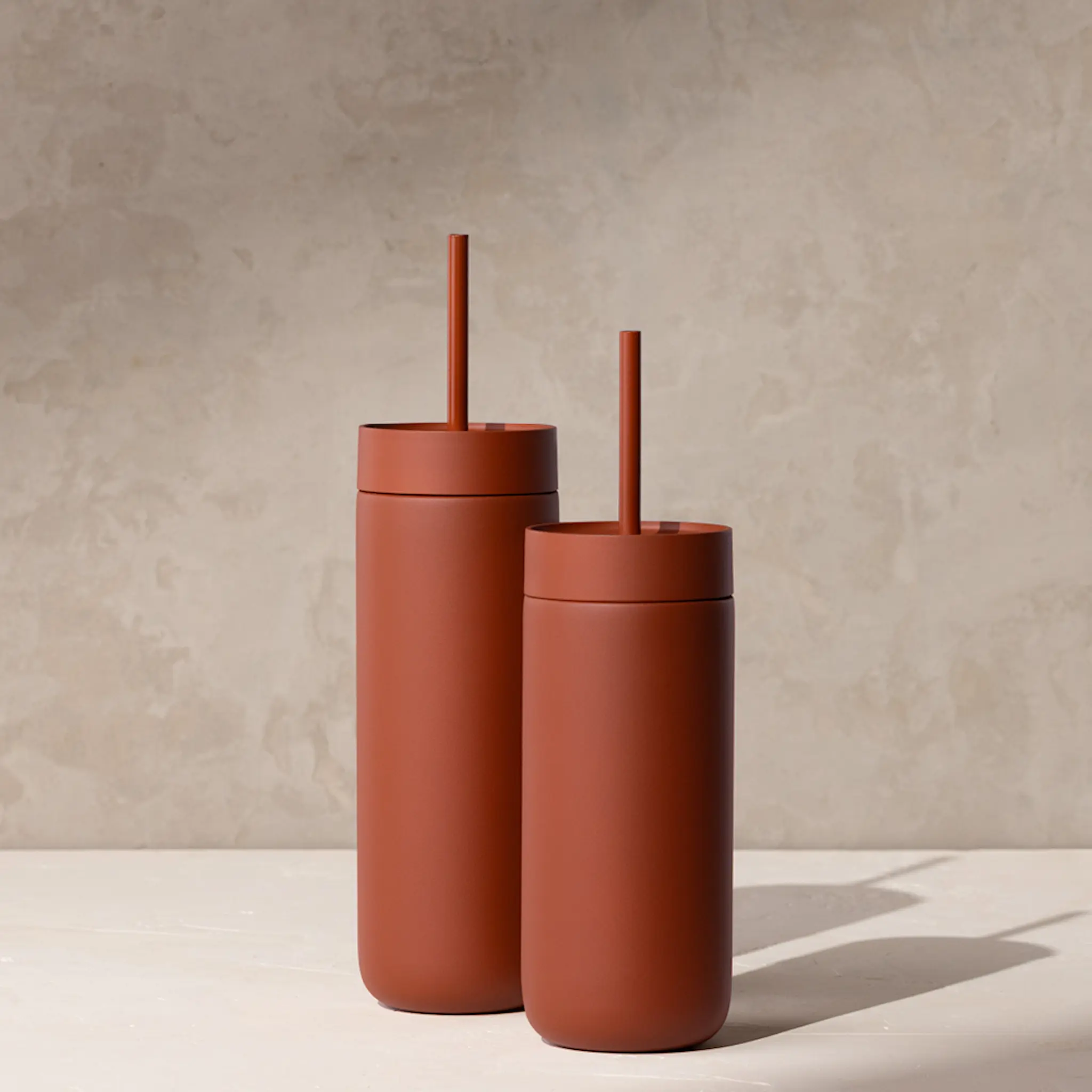Fellow Carter Cold Desert Capsule tumbler med sugrör 475 ml sienna