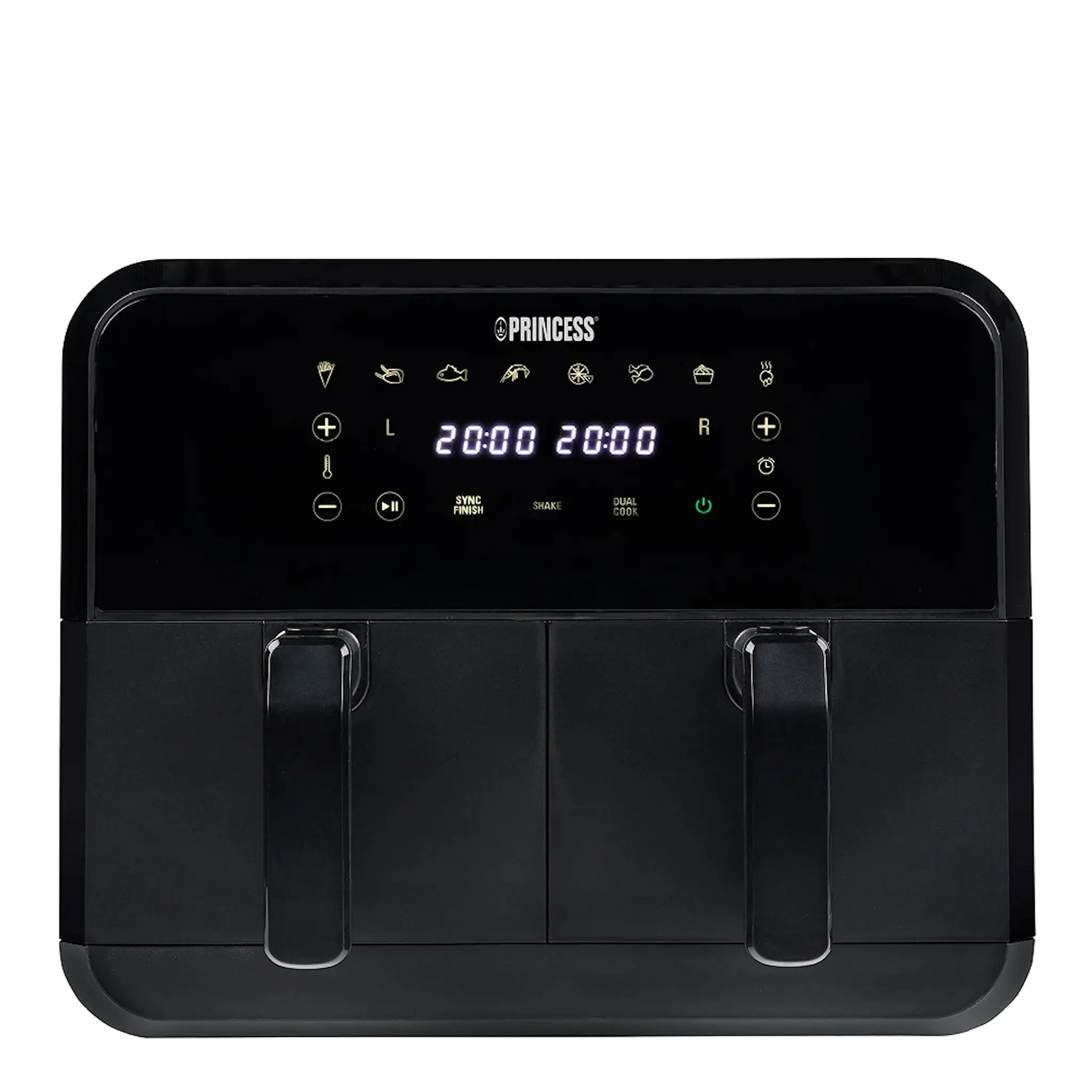PRINCESS Airfryer med dubbelkorg 2x4L 2400W