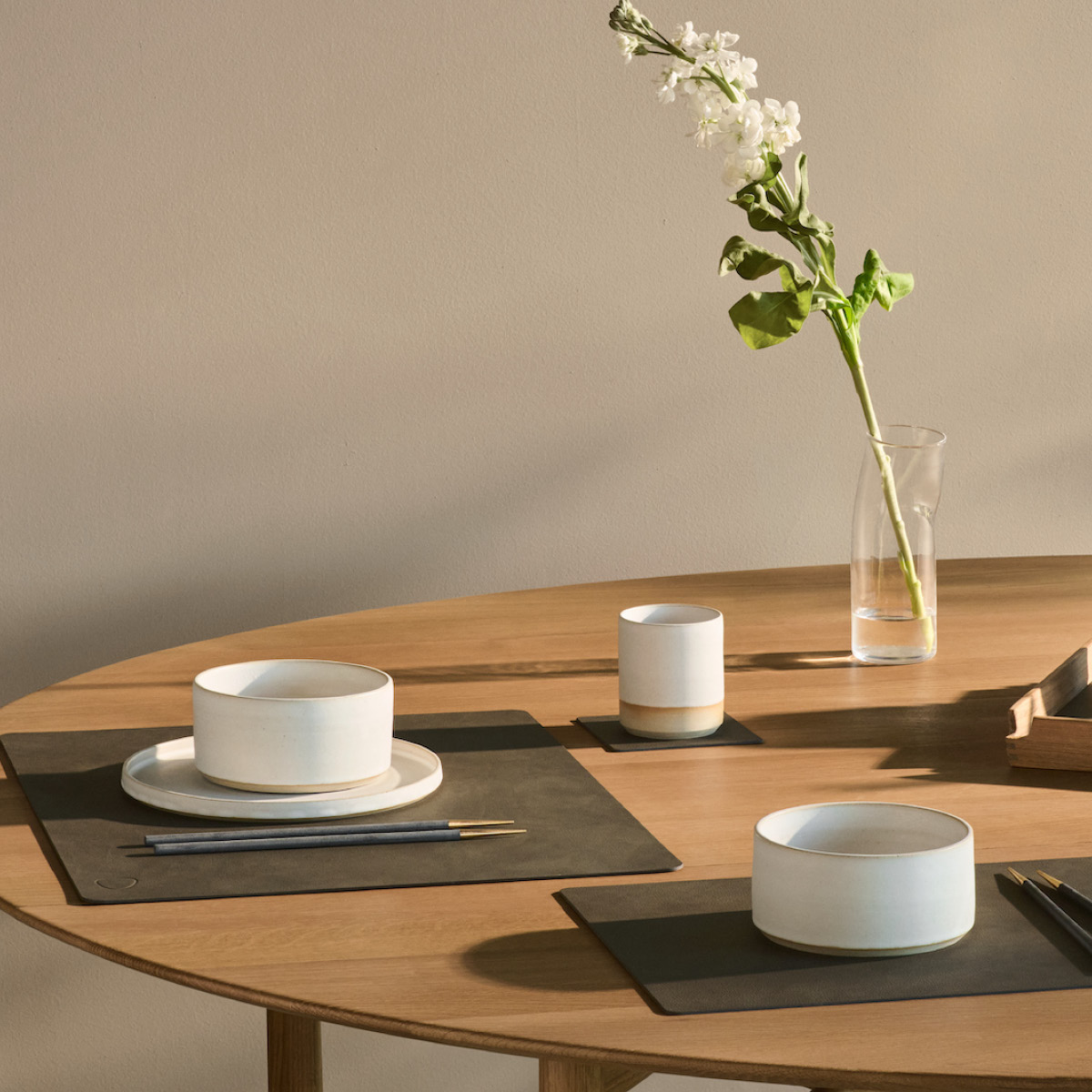 LIND DNA Nupo Square Glasunderlägg 10x10 cm Caviar