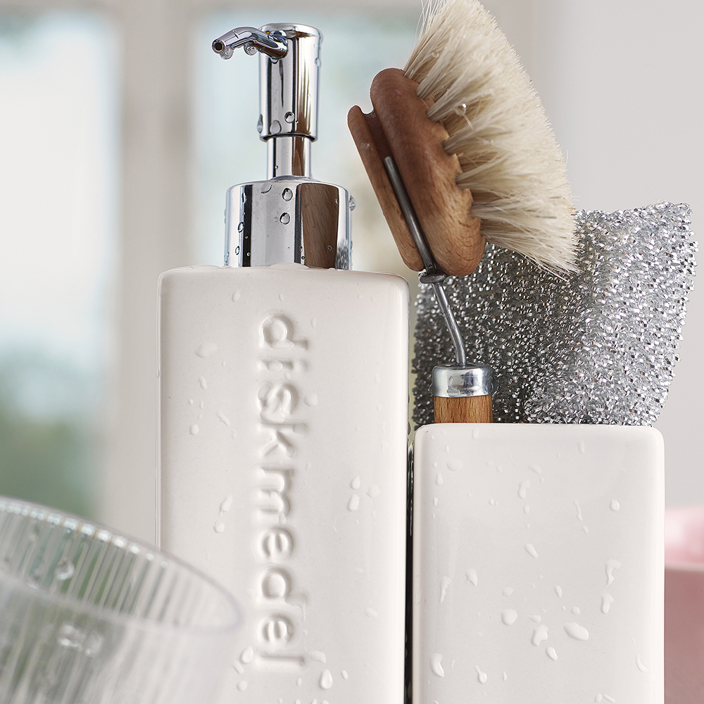 Cult Design Kub oppvaskbørsteholder 15 cm hvit