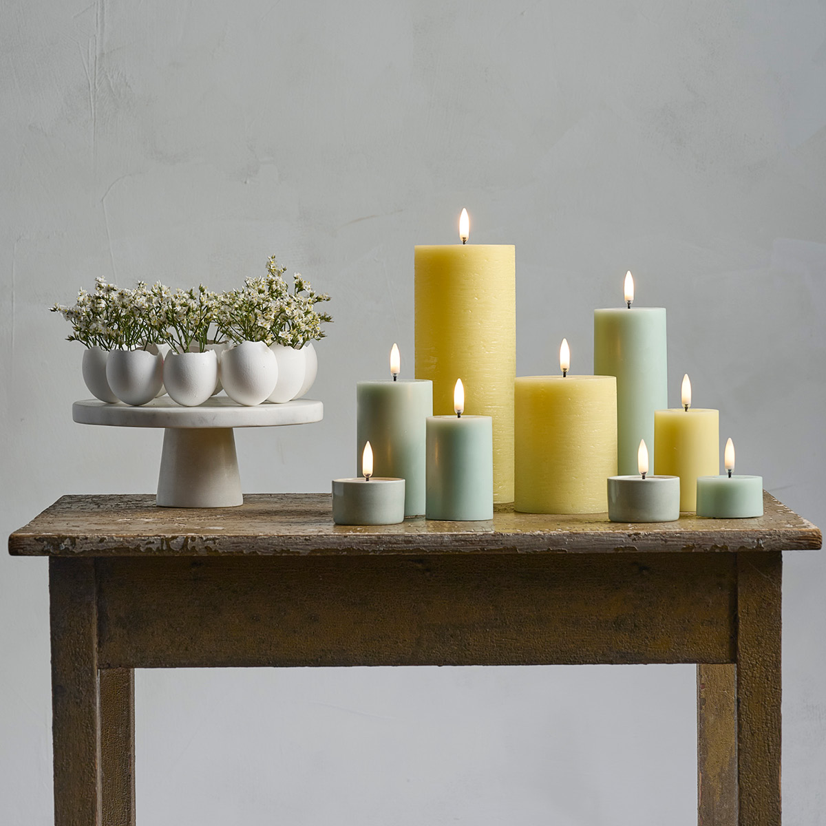 Uyuni Lighting Pillar LED Blockljus 8x15 cm Ljusgul