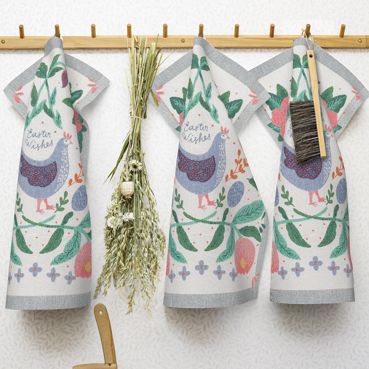 Ekelund Easter Chicken Keittiöpyyhe 35x50 cm Monivärinen