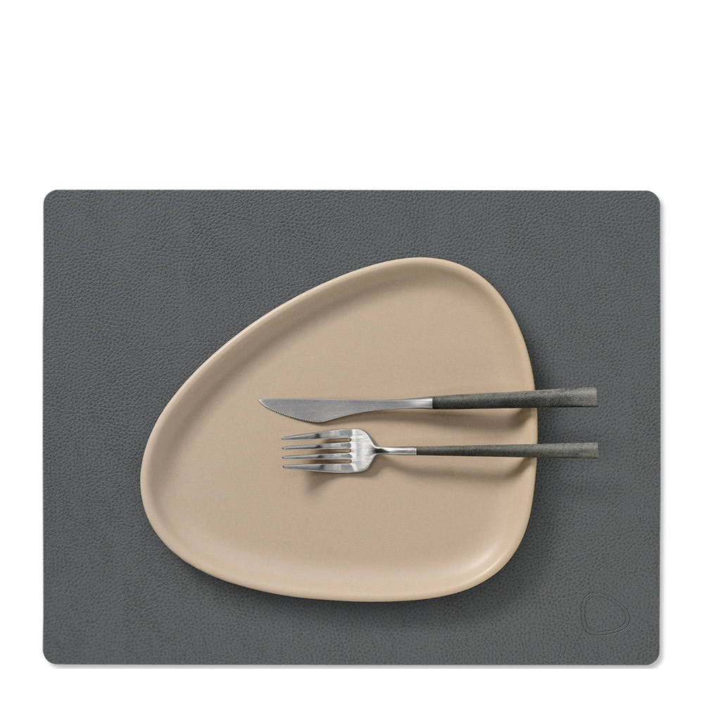 LIND DNA Rectangle Leather Serene Pöytätabletti 26x34,5 cm Anthracite