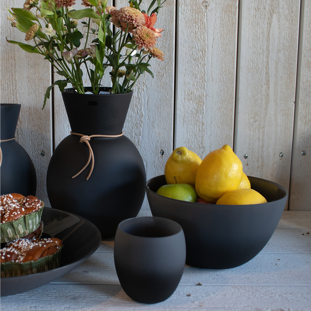 Nybro Crystal Happy skål 21 cm salt lakrits