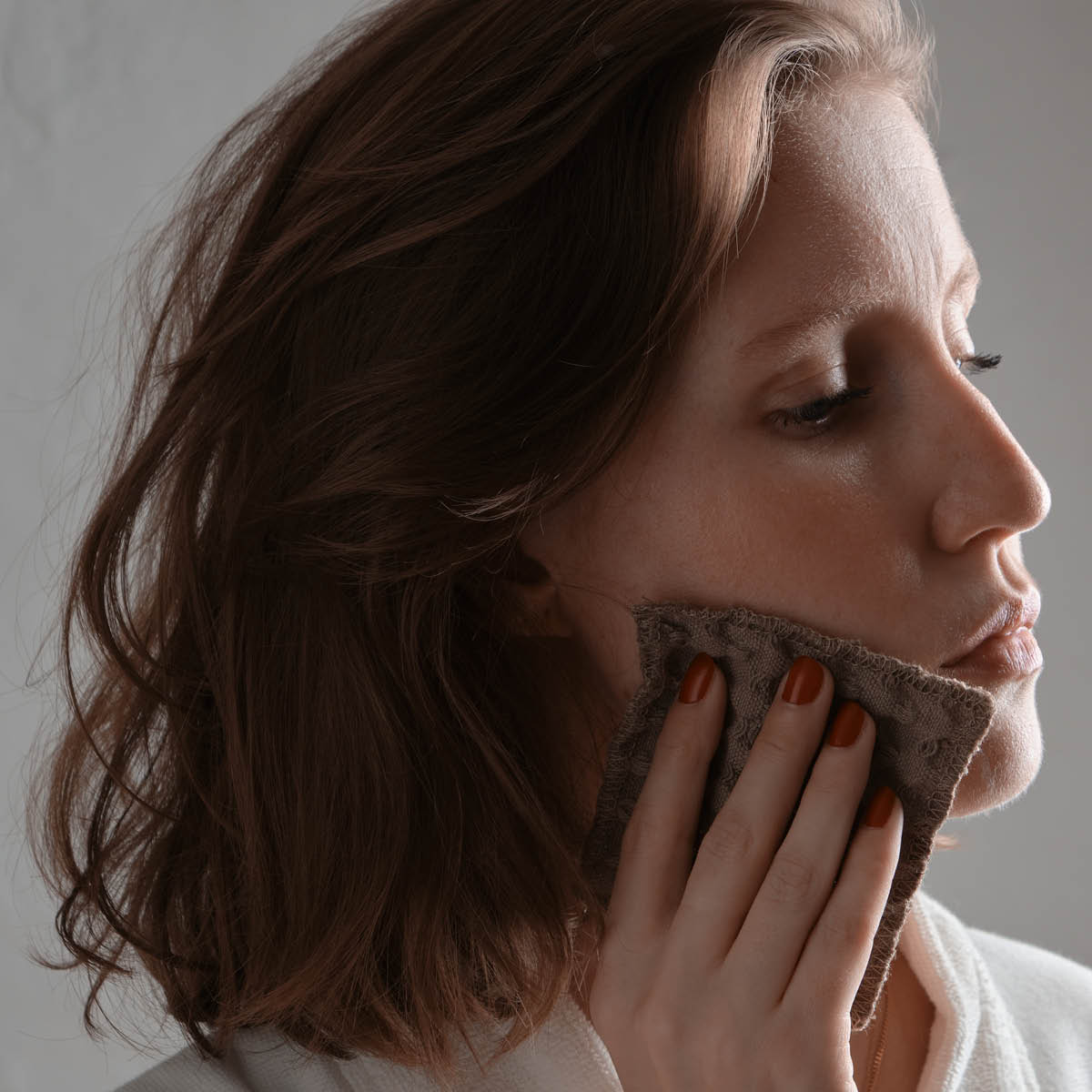 The Organic Company Big Waffle vaskbare sminkefjernepads 8x8 cm 4 stk clay