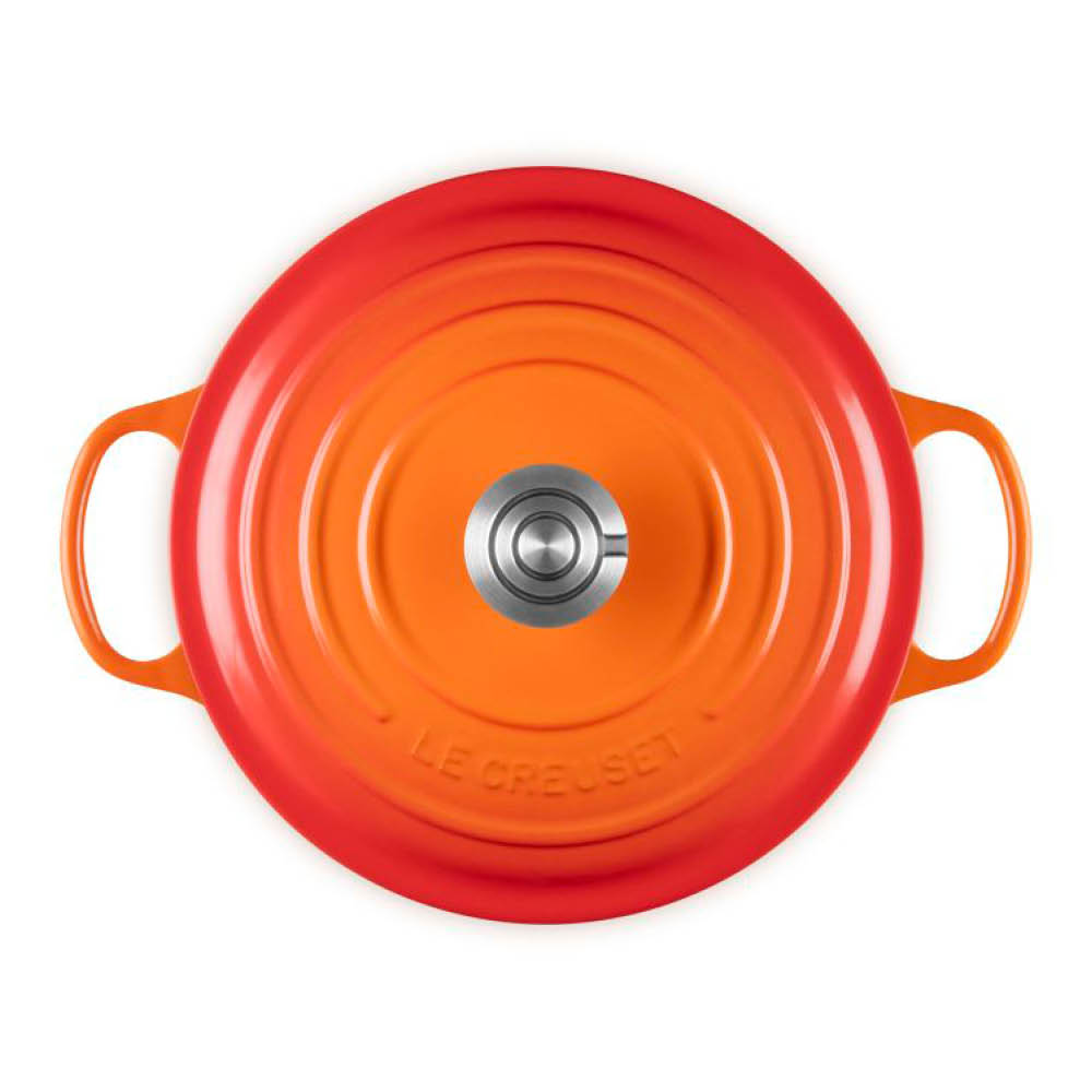 Le Creuset Signature gjutjärnsgryta rund 5,3L 26 cm volcanic/crucible knob