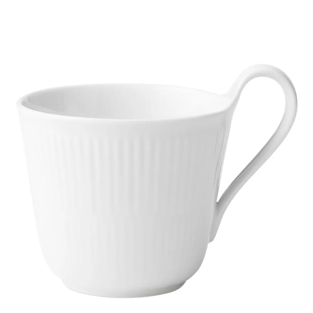 White Fluted Kuppi 33 cl korkea korva