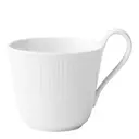 White Fluted Kopp 33 cl högt handtag