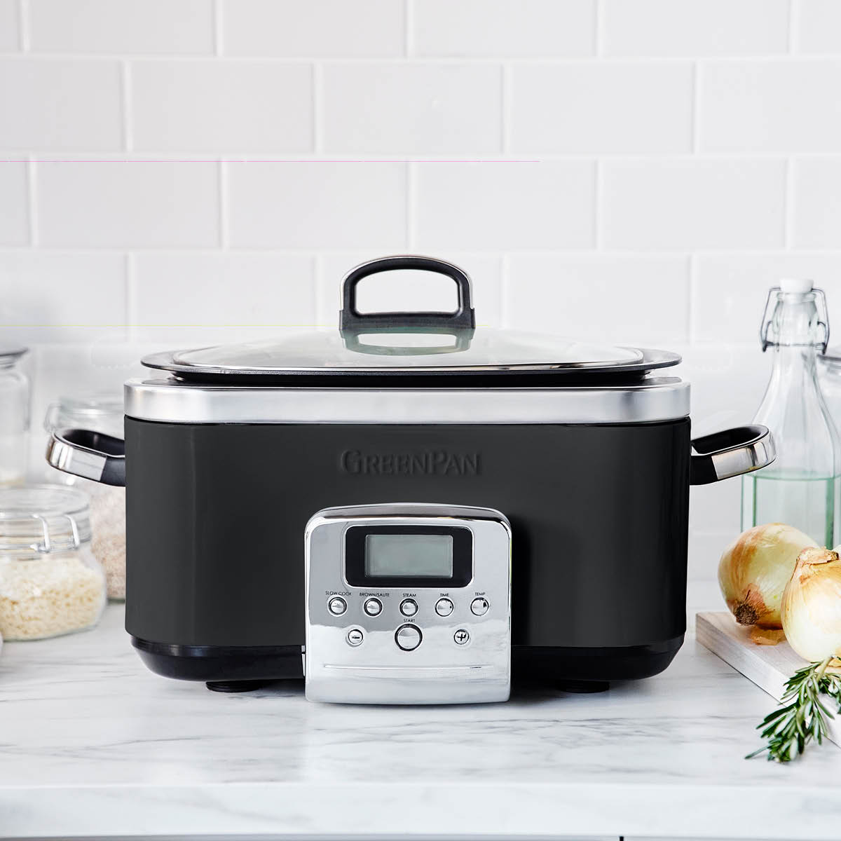 GreenPan Elite slowcooker 6L svart