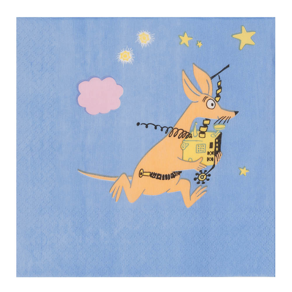Moomin Arabia Mummi serviett 33x33 cm 20 stk Romeventyr blå