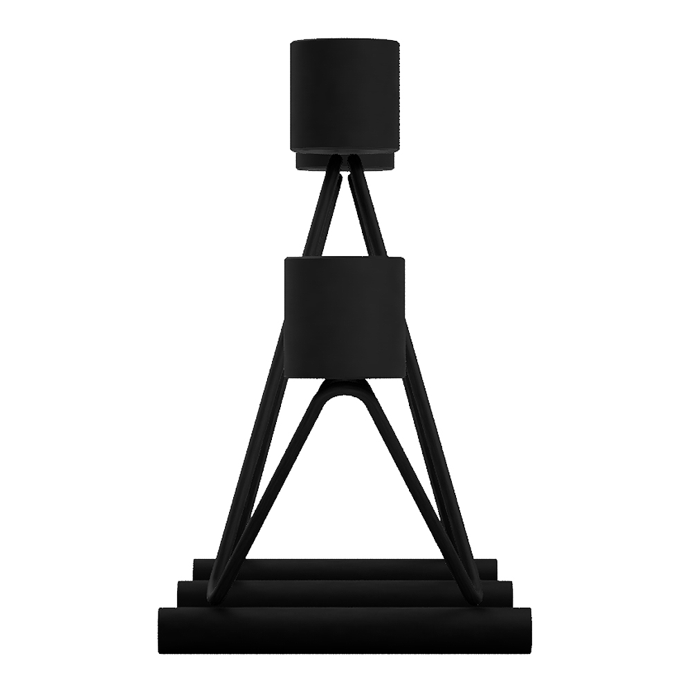 Cooee Vinkel lysestake 4 lys svart