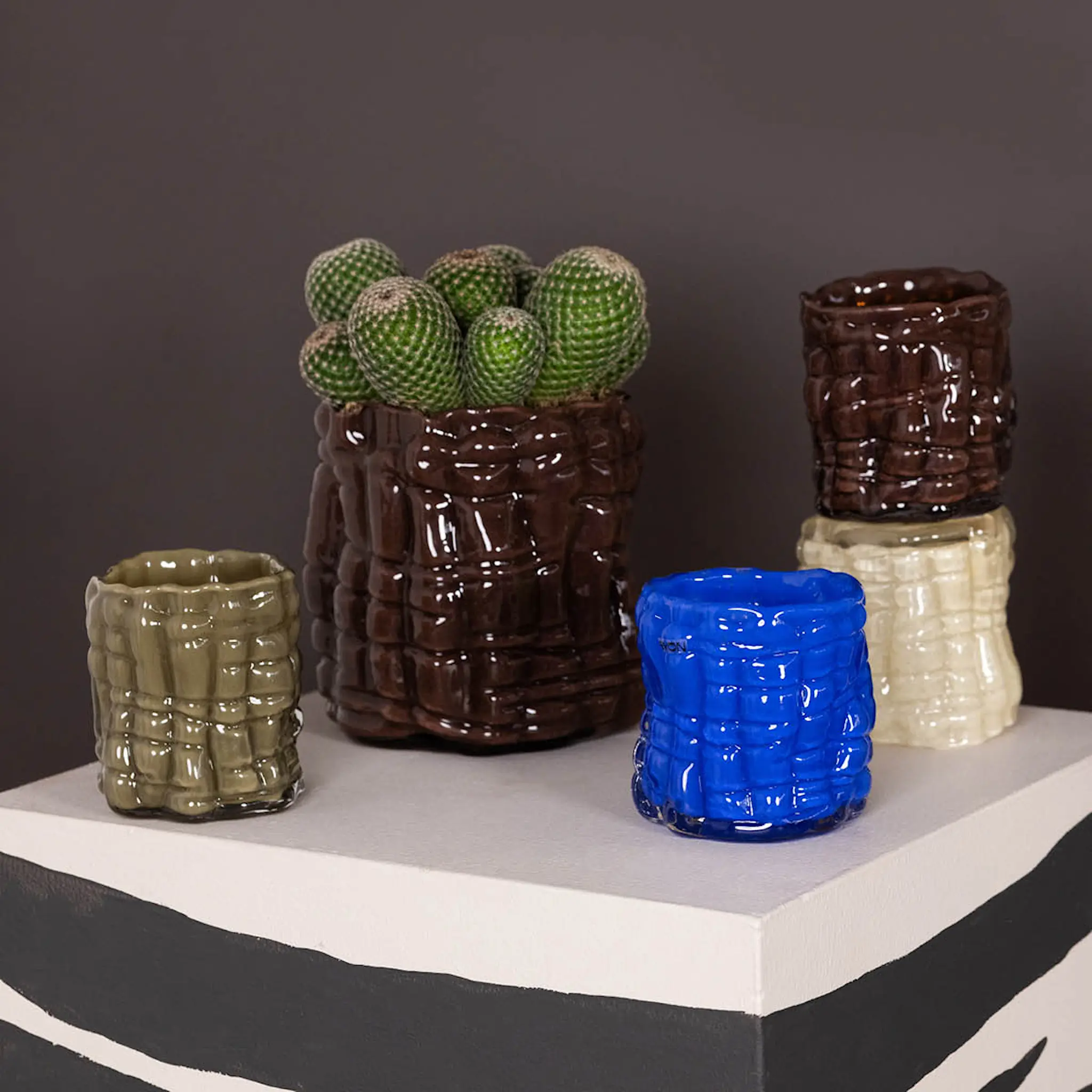 ByOn Laranne S ljuslykta 10x10 cm grön