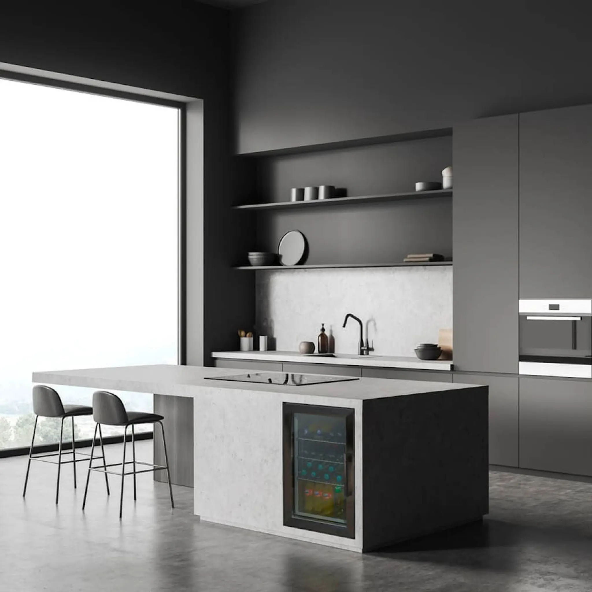 Caso Barbecue Cooler utomhuskylskåp 63L vänsterhängt svart