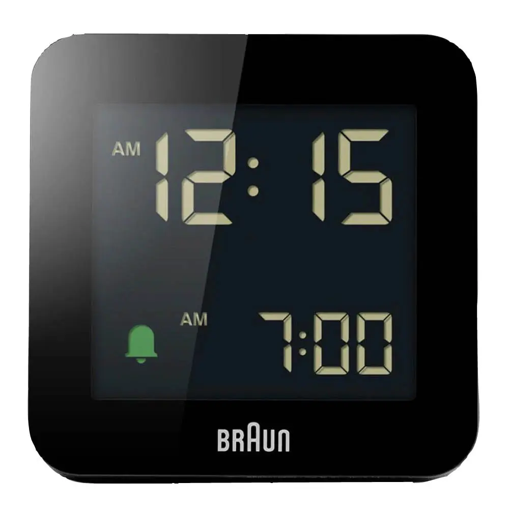 Vekkerklokke digital 7,6 cm svart